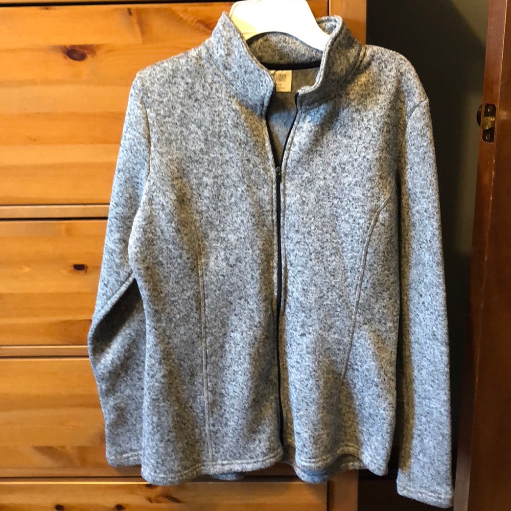 Gray zip-up